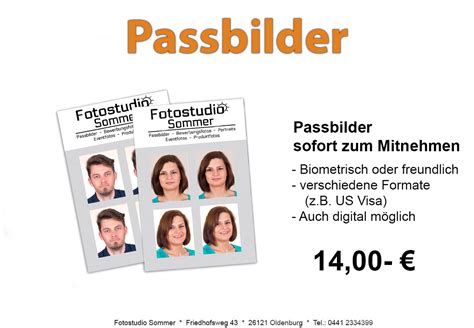 Passbilder für 19,99€ sofort zum Mitnehmen..